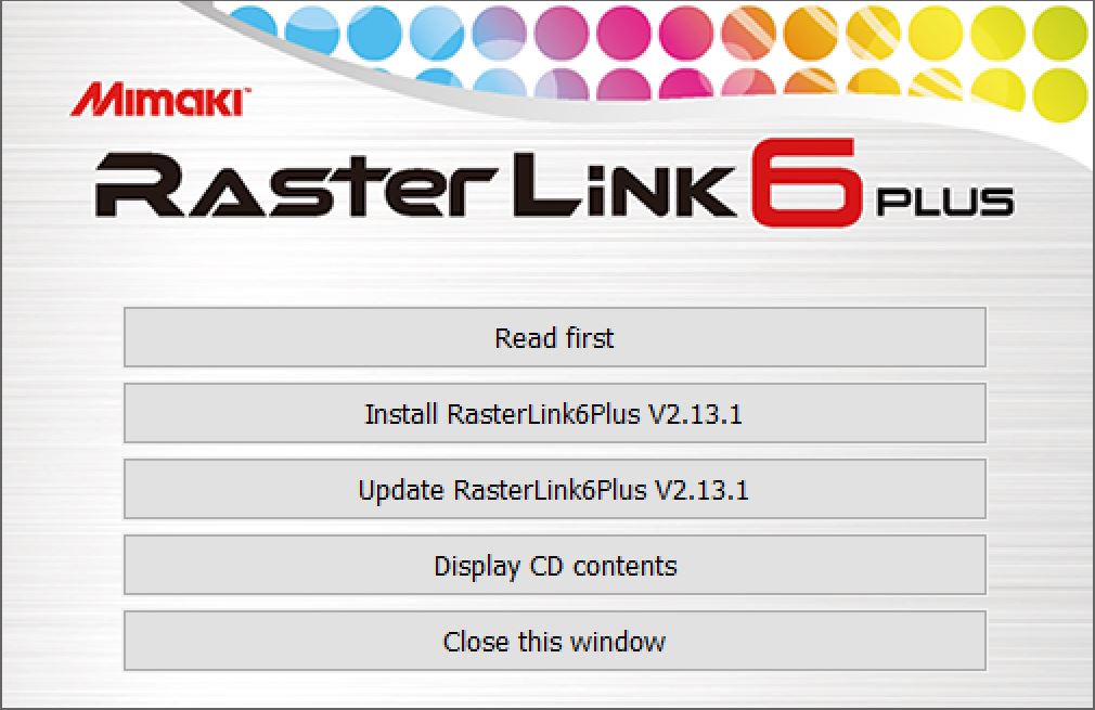 RasterLink Programm Update